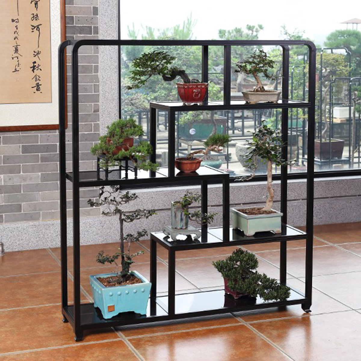 Sleek Surface Designs Aluminum alloy outdoor bonsai rack indoor